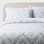3PC Full/queen Reversible Lightweight Matelasse Quilt And Shams Set Patchwork. Fixed Price $23.99.