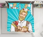 3D Stylish Barber Shop KEP004 Bed Pillowcases Quilt Duvet Cover Luna. Fixed Price $101.94.