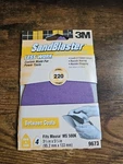 Sandpaper 220 Fine 3.75"X5.25" Hook&loop 4 Qty Fits Mouse Ms 500K Sandblaster 3M. Fixed Price $5.99.