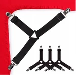 4-PACK Bed Sheet Holder Straps Adjustable Triangle Clips Grippers For Mattress. Fixed Price $8.60.
