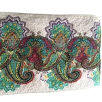Greenland Home Fashions King Shams Set Of Quilted 20X36 Paisley Medallion Boho. Fixed Price $25.99.