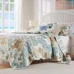 Coastal Jade King Cal Bedding Set Reversible Quilt Pillow Shams Decorati.... Fixed Price $151.90.