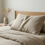 100% Linen Pillow Sham Euro Cushion Cover Oeko-tex Natural Flax Bedding. Fixed Price $24.00.