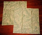 Bay Linens Tropique Palm Fronds Green Tropical (pair) Euro Pillow Shams 26X26. Fixed Price $80.00.