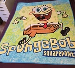 Spongebob Squarepants Plush Blanket 57X50 Northwest Co Rare I'm Ready. Fixed Price $67.55.
