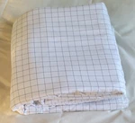 Brooklinen Queen Duvet Cover White W/ Black Boxter Plaid Superior Quality. Fixed Price $58.00.