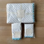 Pottery Barn Baby Organic Pom Quilted Crib Bedding Sham Skirt New. Fixed Price $148.74.