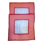 Pottery Barn Kids Dr Seuss Quilted Euro Shams Red White Blue Set 2 Cotton. Fixed Price $21.00.