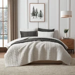 Luxury Soft Quilt Set Twin Cream Striped Channel Stitch Lightweight. Fixed Price $112.83.