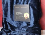 Oversized Decorative Throw Blanket Blue Velvet 60 X 70 In. Fixed Price $15.99.