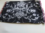 Xhilaration Pillow Cover 26" 18.5" White Black Floral Pink Tassels Rervisible. Fixed Price $19.99.