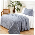 Navy Quilts Cotton Bedding Set 2-PIECES Quilted Twin Denim Blue. Fixed Price $95.80.