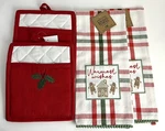 Nwt Dii Design Imports Christmas Kitchen Dish Hand Towel & Oven Pot Holder Set. Fixed Price $19.99.
