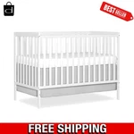 Dream Me Synergy Full-size Crib 5-IN-1 Convertible Design, White Finish. Fixed Price $307.75.
