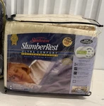 Sunbeam Slumberrest Ultra Comfort Cordless Remote Heated Queen Blanket Beige. Fixed Price $25.00.