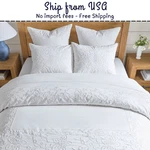 Pottery Barn Floral Embroidered Percale Duvet Cover Queen + 2 Standard Shams. Fixed Price $146.79.