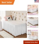 Dorm Bed Skirt Twin Xl 32 Inch Drop, Easy To Install Extra Long Wrap Around E.... Fixed Price $48.44.