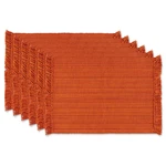 Dii Variegated Tabletop Collection Placemat SET3X19 Burnt Orange 6 Piece 5839. Fixed Price $38.98.
