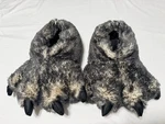 Wishpets Wolf Paw Furry Animal Slippers For Kids/youth And Adults - Size Large. Fixed Price $19.00.