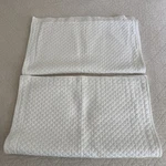 2 Lamont Home White Standard Shams Matelasse Quilted Supima Cotton Made Portugal. Fixed Price $39.99.