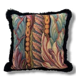 Tapestry Throw Pillow Double Sided 18" Multicolor Boho Fringe Accent. Fixed Price $29.99.