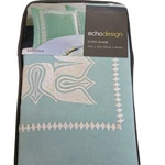 New Echo Design Sardinia Aqua White Embroidered 2 Euro Pillow Shams. Fixed Price $79.95.