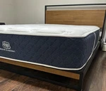 Queen With Brooklyn Bedding Hybrid Mattress. Fixed Price $350.00.