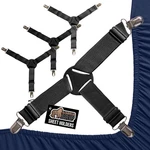 Gorilla Grip Bed Sheet Straps, Adjustable Elastic W/metal Clips, 4 Pack Black. Fixed Price $17.99.