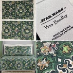 Vera Bradley Mandalorian Medallion 2 Pillow Shams Quilted Star Wars Baby Yoda. Fixed Price $96.89.