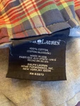 Vintage Ralph Lauren Garrison Chambray Plaid Reversible Queen Full Comforter. Fixed Price $199.99.