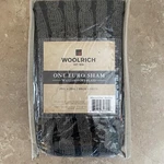 Woolrich Williamsport Plaid One Euro Sham Black / Grey 26" X. Fixed Price $49.95.