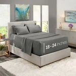 Piece Bed Set- Hotel Luxury Extra Deep Sheets, 39 Colors, 16"- 24". Fixed Price $33.49.