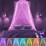 Obrecis Pink Canopy For Girls, Bedroom Decor Princess Curtain .... Fixed Price $40.96.