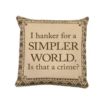 Heritage Lace 18" Downton Abbey Life "simpler World" British Square Throw Pillow. Fixed Price $47.87.