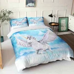 Horned Pegasus White Cloud 3D Quilt Duvet Doona Cover Set Pillow Case Print. Fixed Price $57.12.