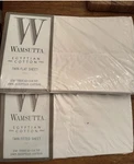 New Wamsutta Twin Flat &fitted Sheet 100% Egyptian Cotton White 250 Thread Ct. Fixed Price $42.00.