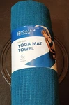 Gaiam Evolve Non-slip Yoga Mat Towel 24X68IN Polyester Rubber Blue. Fixed Price $15.00.