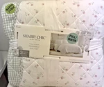 Shabby Chic Full/queen Pink White Green Reversible 3 Pc Quilt Set New. Fixed Price $109.95.