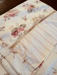 Pink Roses Cotton Pillow Case Set 2 King Pinstripes Simply Shabby Chic?. Fixed Price $25.00.