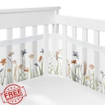 Sweet Jojo Boho Floral Crib Liner Set Watercolor Bohemian Girls Nursery. Fixed Price $110.99.