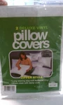2-PACK Waterproof Zippered Vinyl Pillow Protectors Durable, White. Fixed Price $13.24.