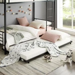 Walker Edison BT40TBBL Twin Roll-out Trundle Bed Frame Black. Fixed Price $89.95.