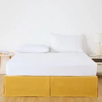 Chezmoi Collection 1-PIECE Pleated Waffle Weave Bed Skirt, Tailored Dust Ruffle. Fixed Price $29.99.