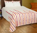 Rizzy Home 2 Pc Twin Quilt Bedding Set Red Orange White 70X86". Fixed Price $27.99.