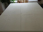 L-23 Cream Poly Blend Tablecloth 60 X 132. Fixed Price $13.49.