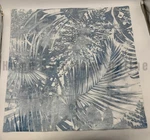 Pottery Barn Layla Palm Tree Botanical Percale Sham Blue Euro #J5115 Ps. Fixed Price $45.23.