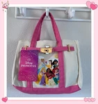 Disney Princess Squad Gold-tone Lock Canvas Boatkin Tote Ivory Os. Fixed Price $46.00.