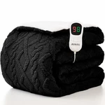 Jkmax Heated Electric Blanket Twin SIZE-62"X84" Heating 84", Black. Fixed Price $45.56.