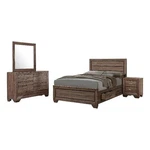 Bello 4PC Queen Bedroom Set With Storage- Washed Taupe Brown. Fixed Price $1527.74.