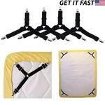 4X Bed Sheet Clips Suspender Straps Mattress Fastener Holder Corner Gripper. Fixed Price $6.99.